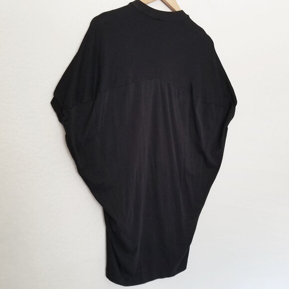 COS Black Oversized Batwing Longline Tunic T Shirt XS Stretch Comfort Crewneck - Picture 5 of 14
